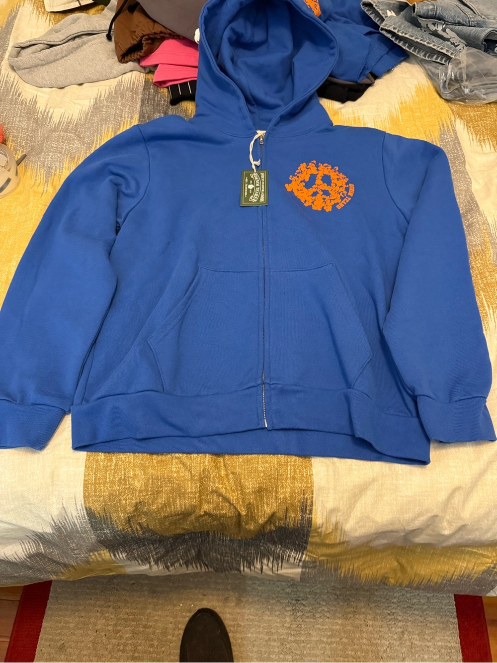 Denim Tears University Men’s Blue & Orange Zip Up Size XL